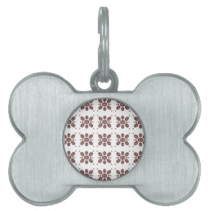 Mandala Flower Pattern Pet ID Tag