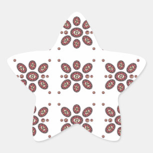 Mandala Flower Pattern Star Sticker