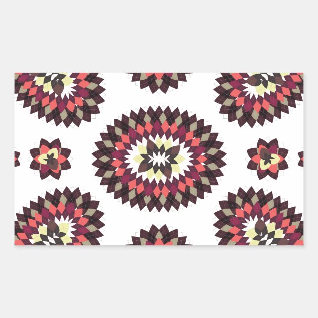 Mandala Flower Pattern Sticker (Front)