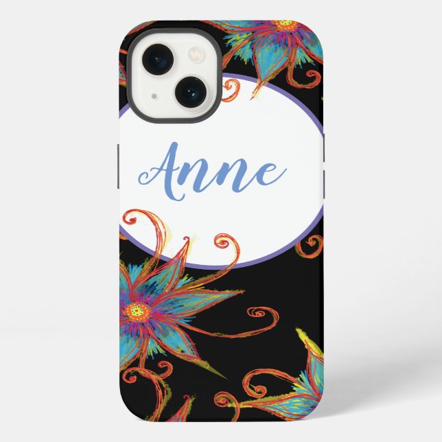 Mandala Flower  Personalized iPhone Case (Back)