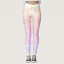 Mandala Flower - White and Rainbow