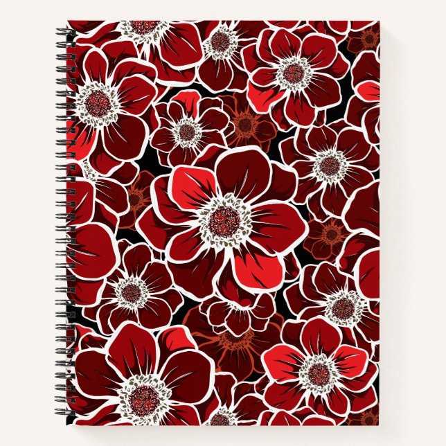Mandala Flowers 4 Notebook (Front)
