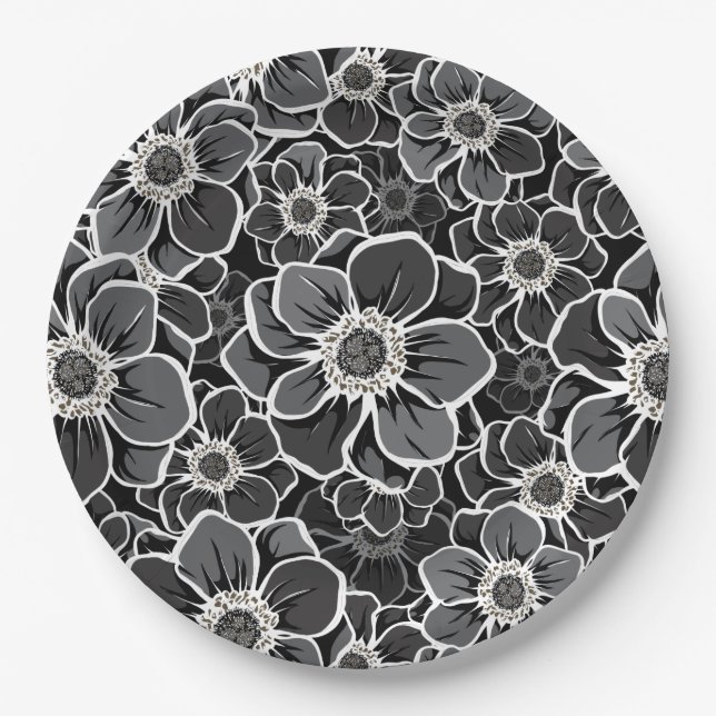 Mandala Flowers 5 Paper Plate (Front)