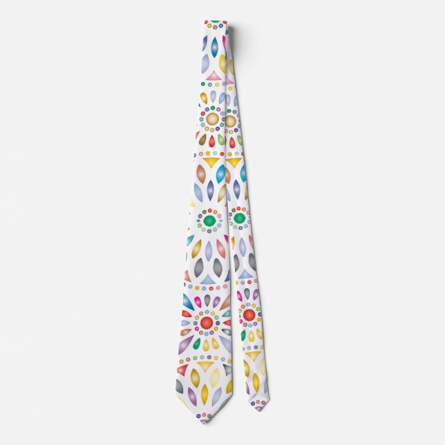 mandala flowers tie (Front)