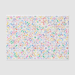 mandala flowers tissue paper