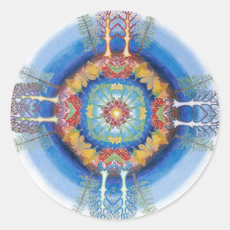Mandala for the Trees Classic Round Sticker