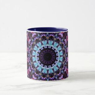 Mandala Geometric Circle Fractal Retro Hippie Mug