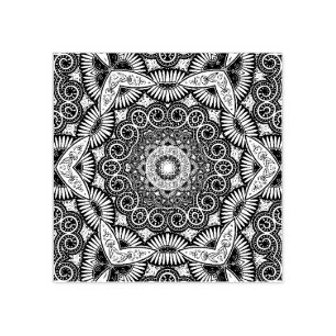 Mandala geometric design rubber stamp