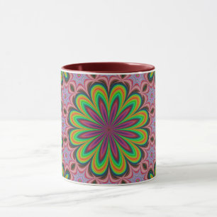 Mandala Geometric Rosette Retro Hippie Mug