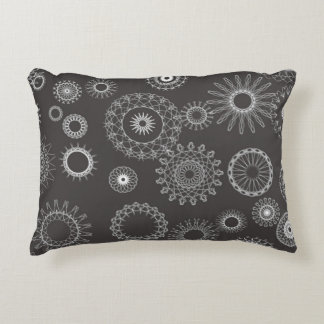Mandala Geometry – The Dance of Light on Darkness Accent Pillow