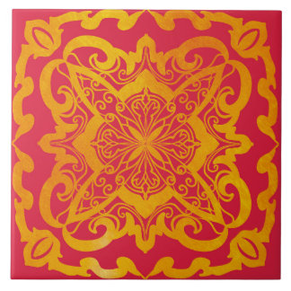 mandala,gold,baroque,elegant ceramic tile