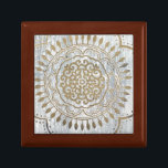 Mandala Gold Design Gift Box<br><div class="desc">Mandala Gold Design. Artist: June Erica Vess. Image ID: 155295DEA.</div>
