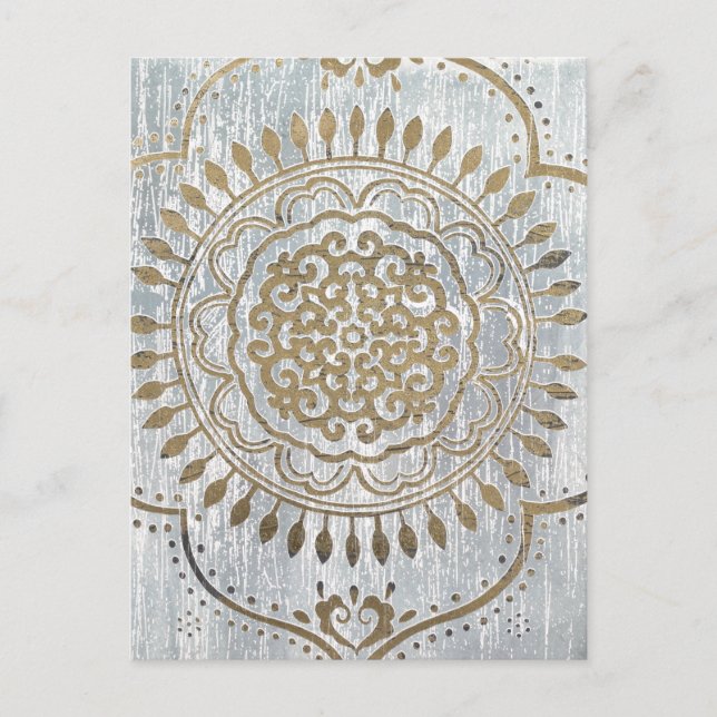 Mandala Gold Design Postcard (Front)