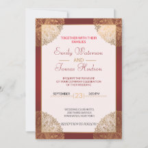 Mandala Gold Faire-part de mariage, blanc