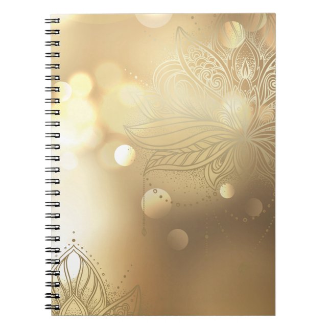 Mandala gold sparkle notebook (Front)