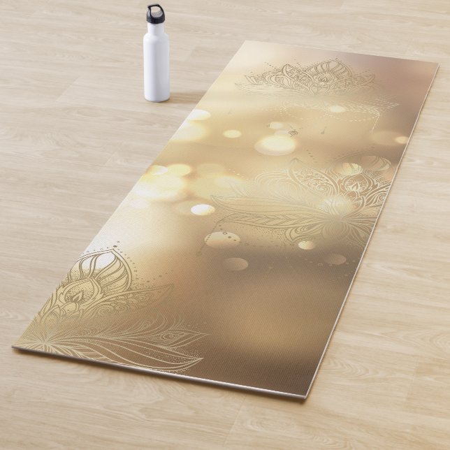 Mandala gold sparkle yoga mat (In Situ)