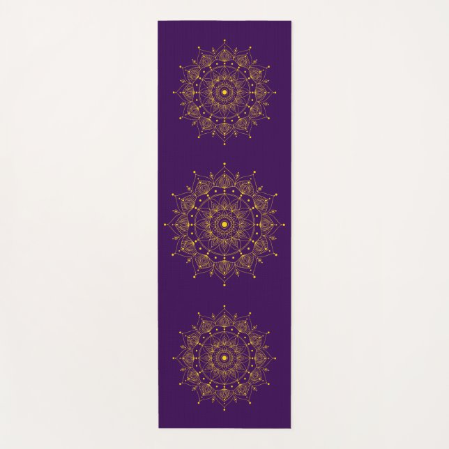 Mandala Gold Yoga Mat (Front)