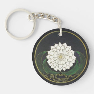 Mandala Golden Flower Keychain