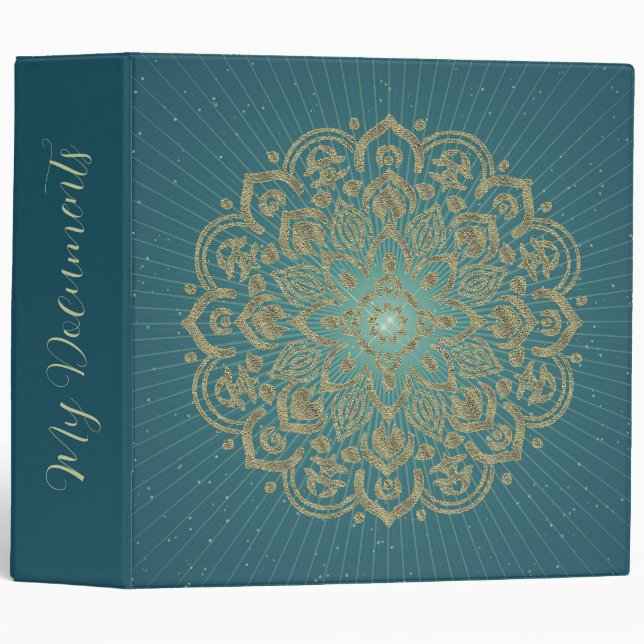 Mandala Golden Rosette - Binder (Front/Spine)
