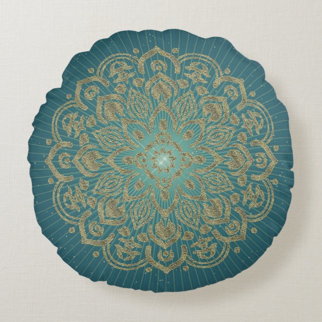 MANDALA Golden Rosette - Coussin (Devant)