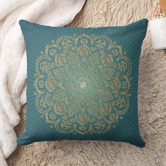 MANDALA Golden Rosette - Coussin (Couverture)