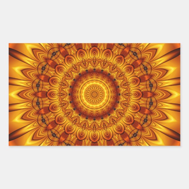 mandala golden sun sticker (Front)