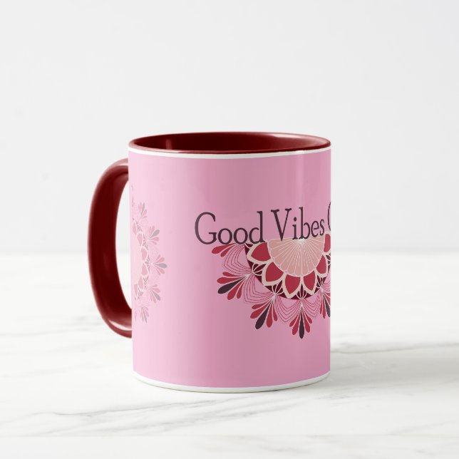 Mandala Good Vibes Mug (Front Left)
