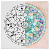Mandala Grande affiche de coloriage pour adultes