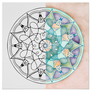Mandala Grande affiche de coloriage pour adultes
