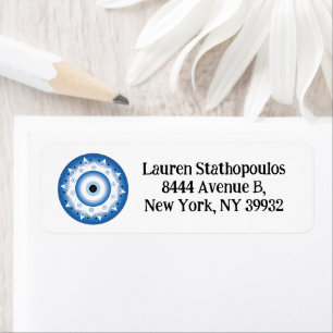 Mandala Grec Mal Oeil Bleu Blanc