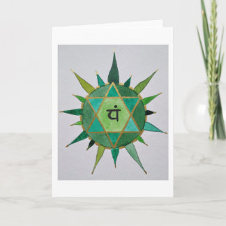 Mandala green holiday card