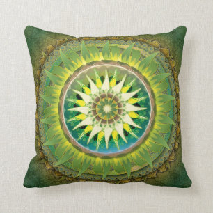 Mandala Green Pillow