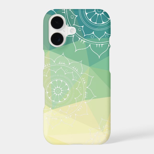 Mandala green yellow geometric iPhone 8/7 case (Back)