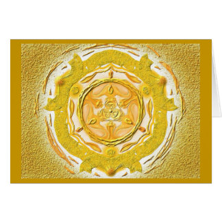 Mandala greeting card 04 I-M Gold