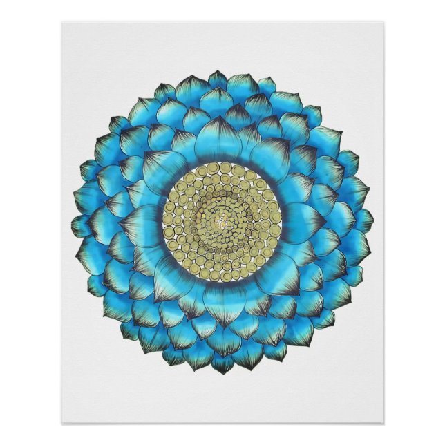 Mandala hand-drawn print (Front)