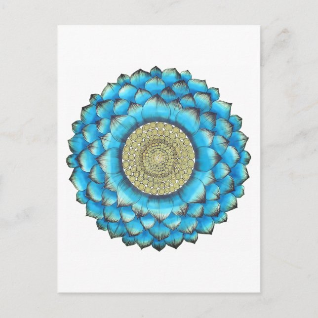 Mandala hand-drawn print postcard (Front)