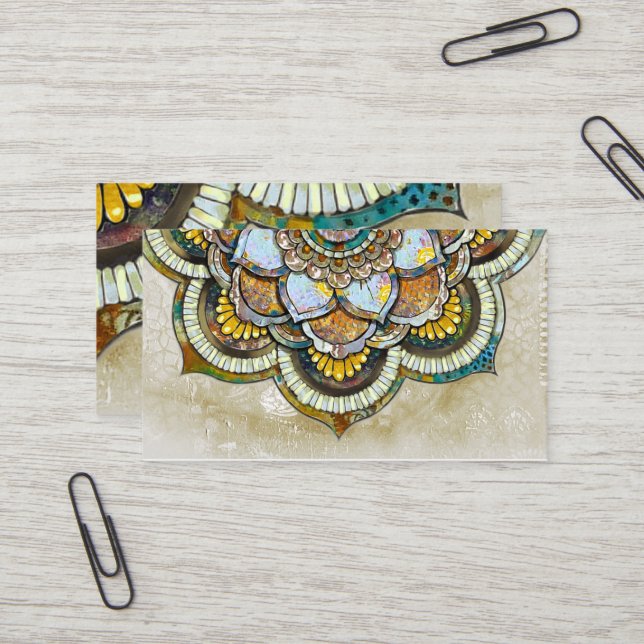 Mandala Happiness Business Card (Front/Back In Situ)