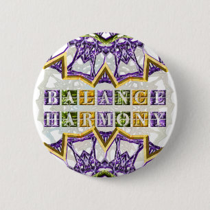 Mandala, Harmony, Balance Spring Gem 2 Inch Round Button