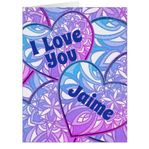 Mandala Hearts I Love You Fold Card