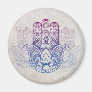 Mandala Henna Lotus Hand Magnet