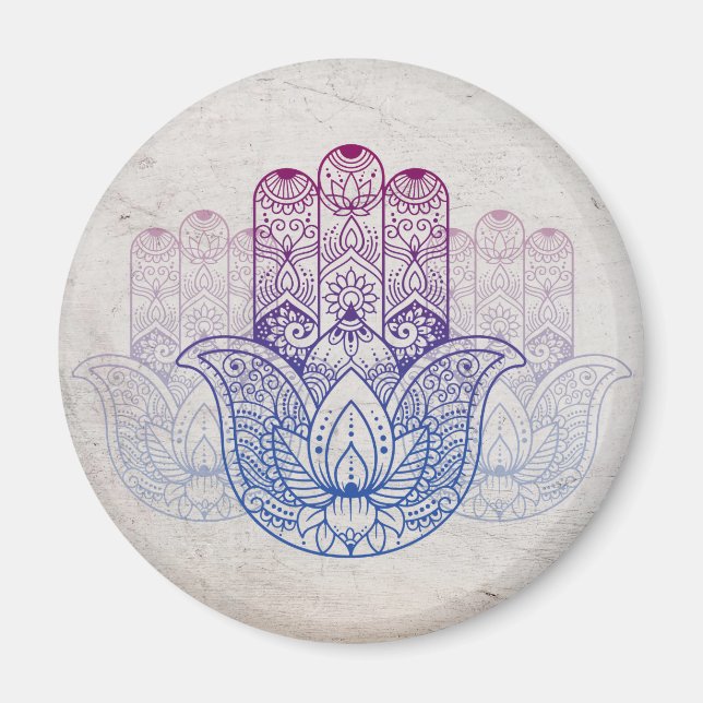 Mandala Henna | Lotus Hand Magnet (Front)