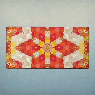 Mandala Hexagonal Rouge et Jaune