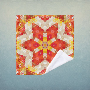 Mandala Hexagone Rouge et Jaune