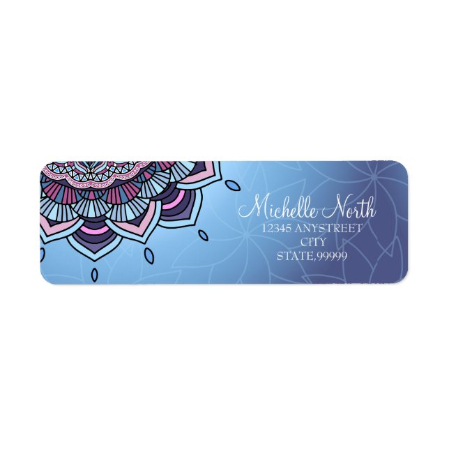 Mandala ID361 bleu profond (Devant)