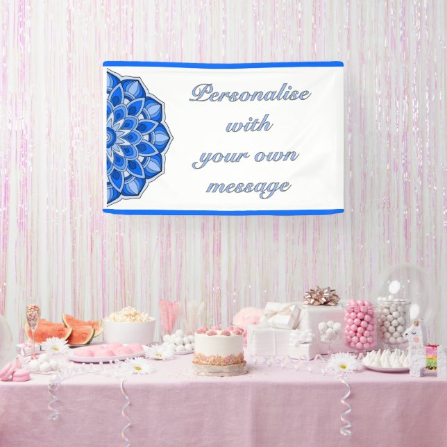 Mandala in blue banner (Party)