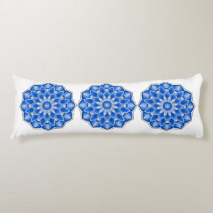 Mandala in blue body pillow