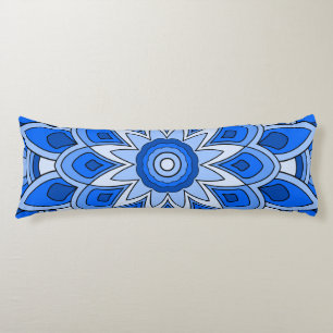 Mandala in blue body pillow