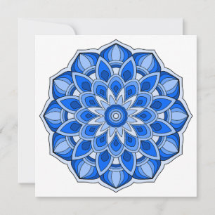 Mandala in blue card