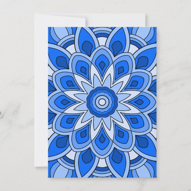Mandala in blue card (Front)