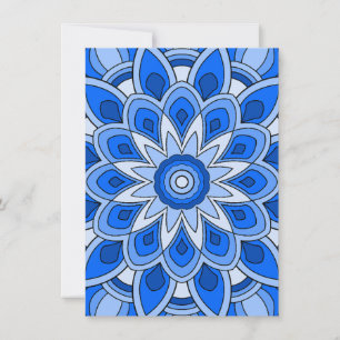 Mandala in blue card